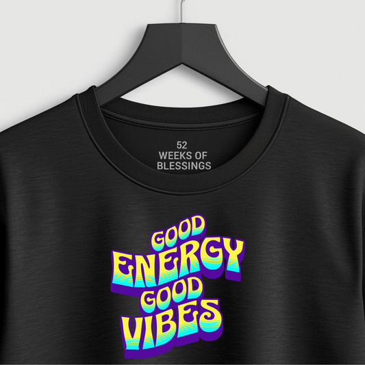 Good Energy Good Vibes - Yellow-Purple