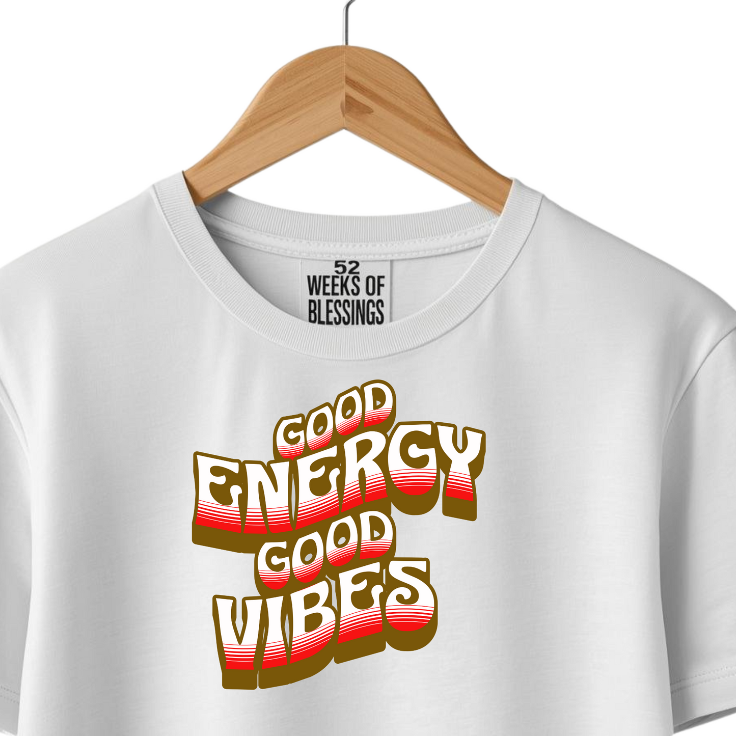 Good Energy Good Vibes - Brown-Red