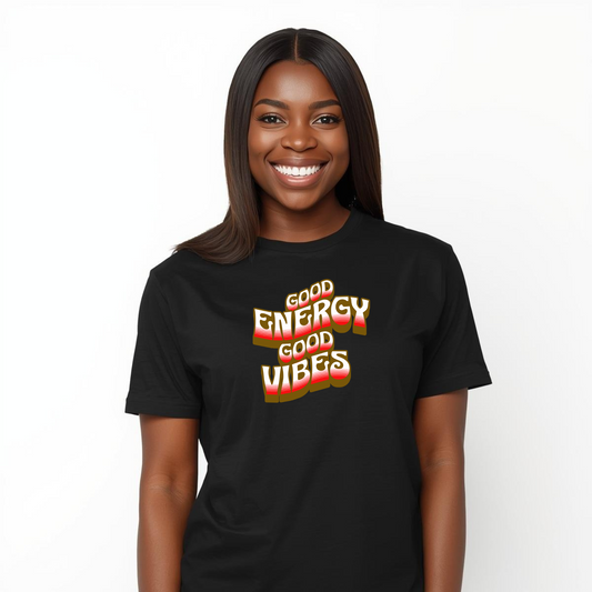 Good Energy Good Vibes - Brown-Red