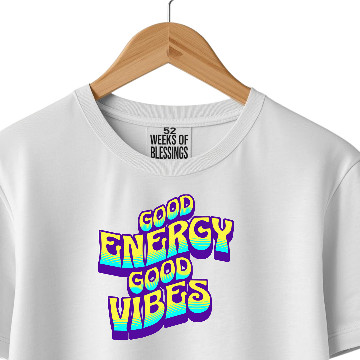 Good Energy Good Vibes - Yellow-Purple