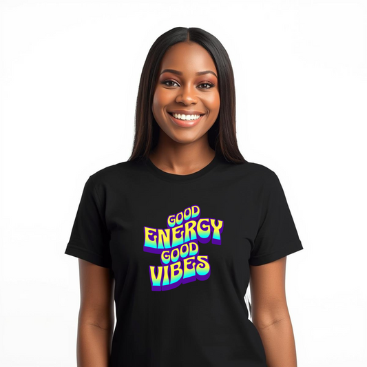 Good Energy Good Vibes - Yellow-Purple